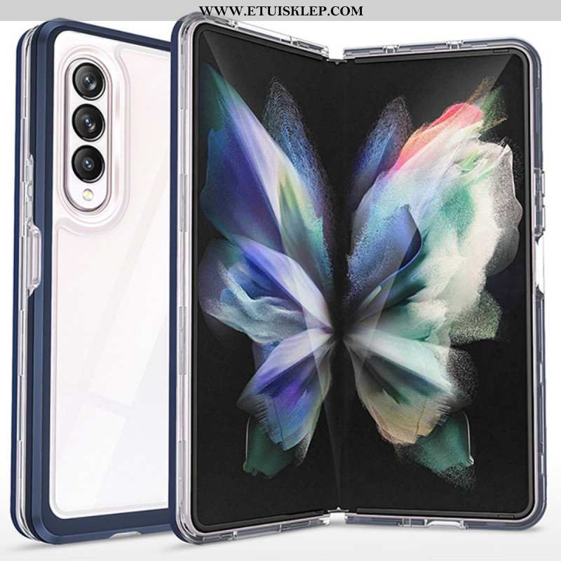 Etui do Samsung Galaxy Z Fold 3 5G Przezroczyste Hybrydowe Kolorowe Krawędzie